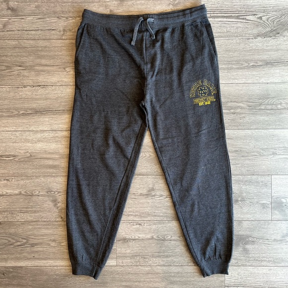 Blue ‘84 Notre Dame Fightin’ Irish Men’s Unisex Gray Drawstring Sweatpants 2XL - Picture 2 of 10
